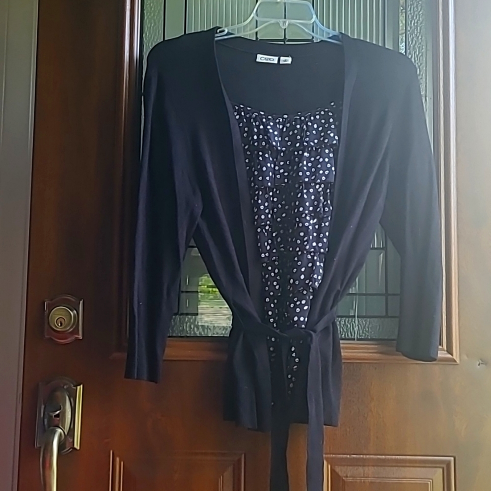 XL black 3/4 length dress shirt